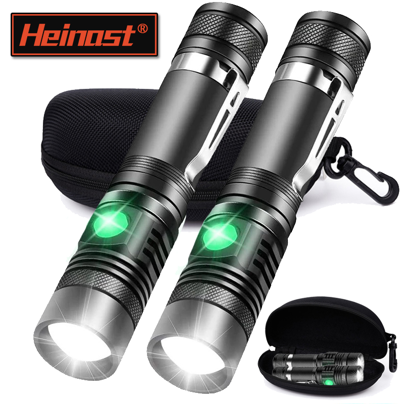 Outdoor Lighting Black - 충전식 T6 핸드헬드 플래시라이트 18650 사용