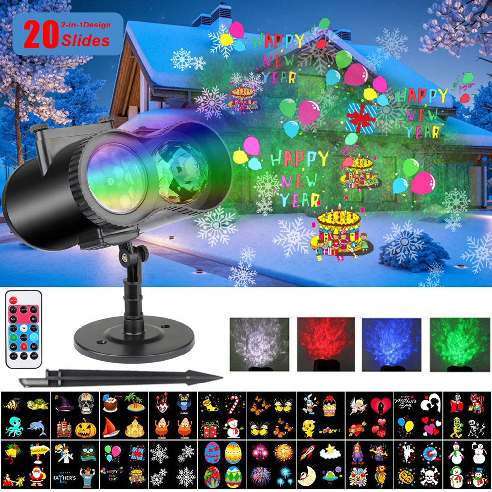 Outdoor Lighting Uk - 움직이는 LED 크리스마스 프로젝터 조명, 20가지
