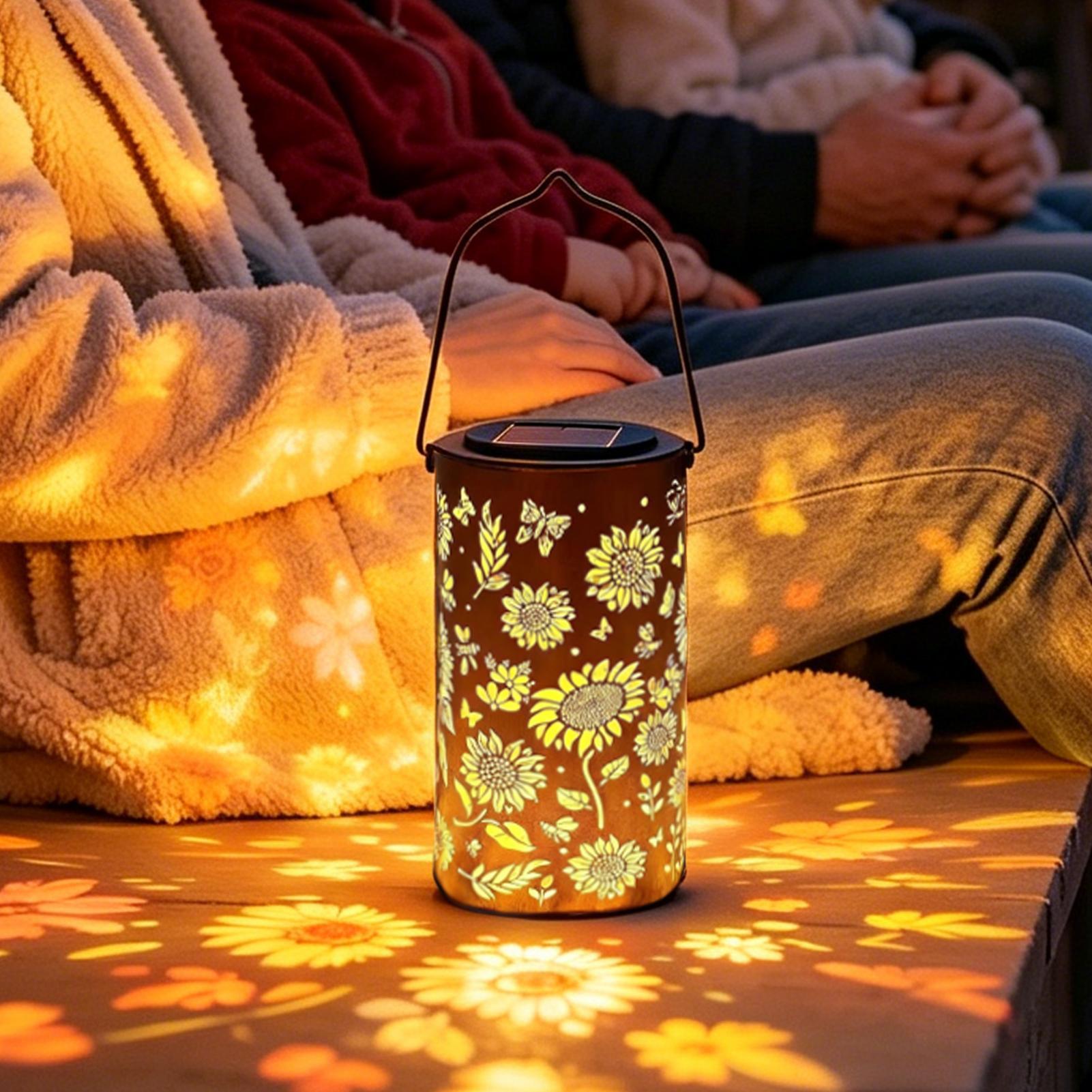 해바라기 태양광 랜턴, 방수 금속 다채로운 해바라기 태 - Outdoor Lighting Pathway 리뷰 및 가격