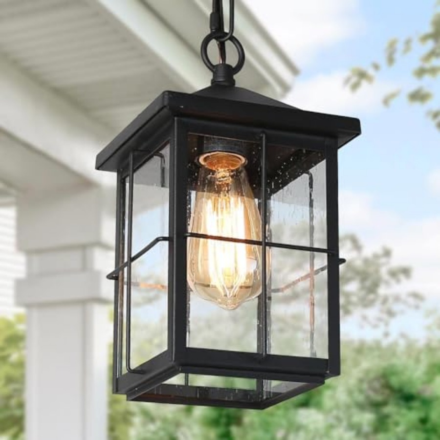 야외용 펜던트 조명기구, 농가풍 블랙 녹방지 천장형 야 - Outdoor Lighting Black 리뷰 및 가격
