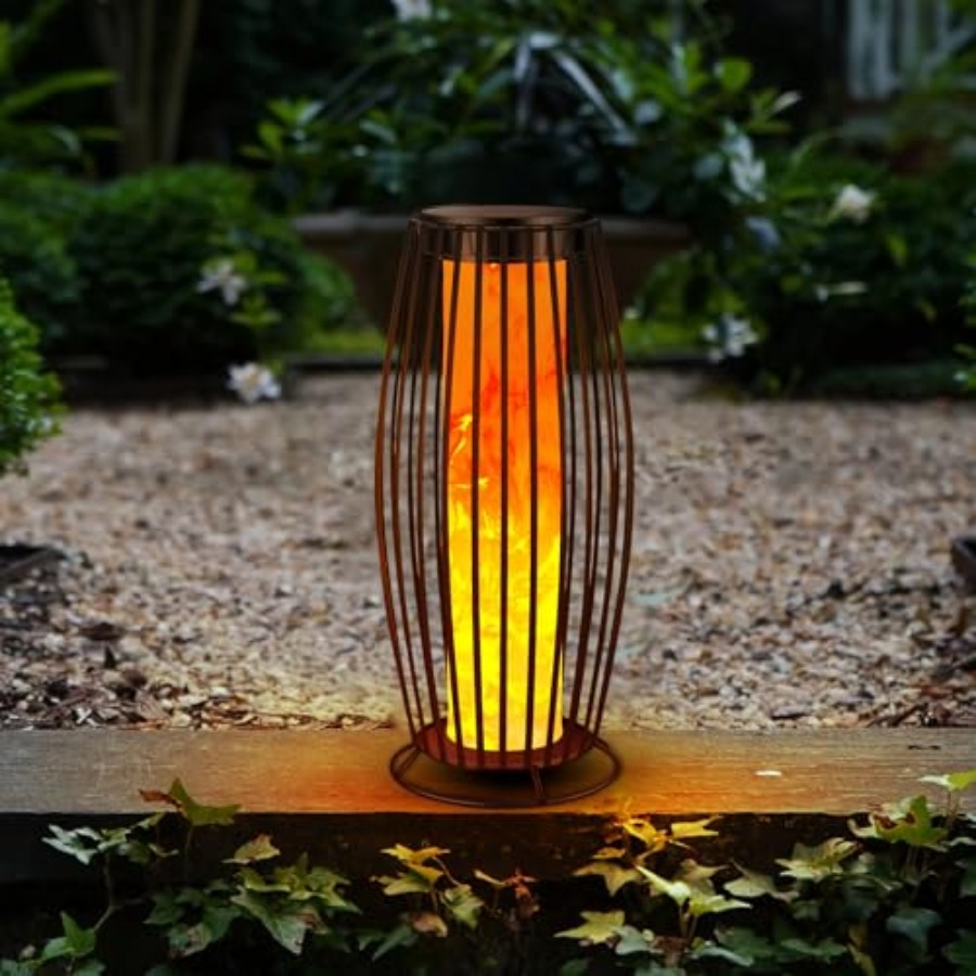 태양광 야외 플로어 램프 깜박이는 불꽃 태양광 야외 조 - Outdoor Lighting Waterproof 리뷰 및 가격
